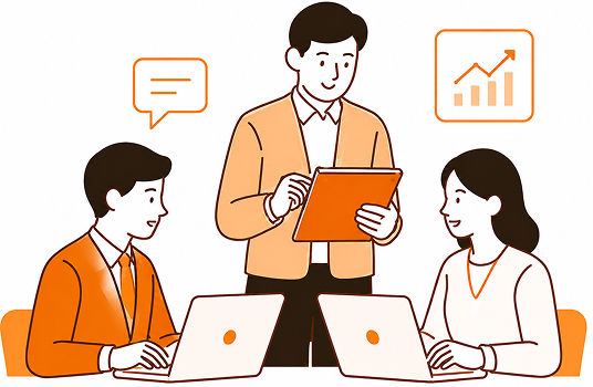 プロチーム運用のイラスト